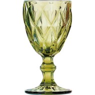 Jogo 6 Taças 350ml De Vidro Diamond Verde 
